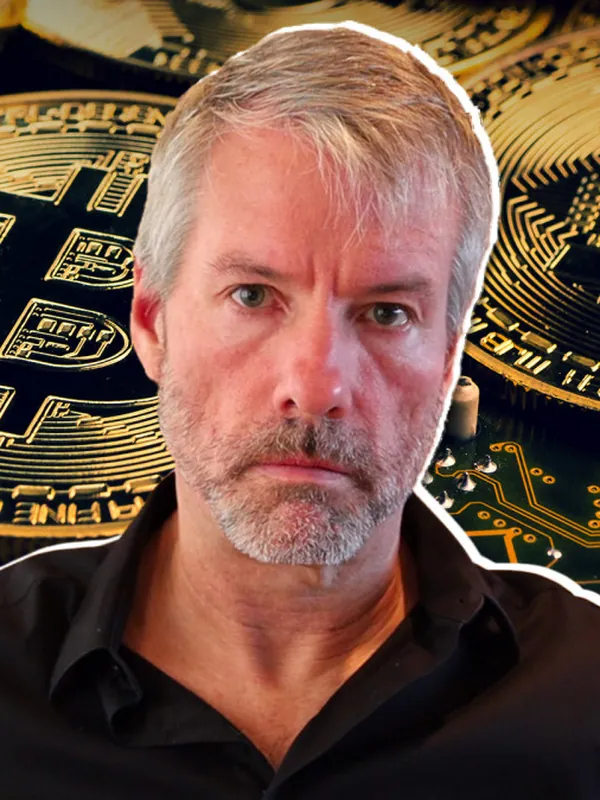 Portrait of Michael Saylor, High Priest of Corporate Conversion